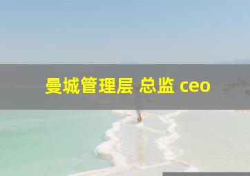 曼城管理层 总监 ceo